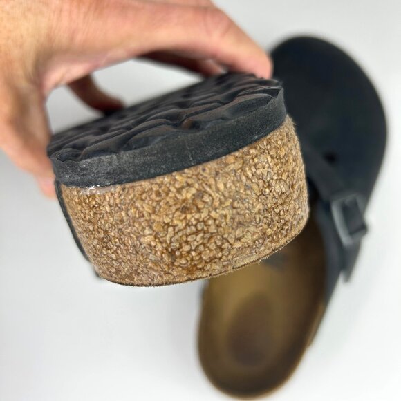 Birkenstock Boston Black Leather Clogs EU 42 / US 9 Mens Regular - Picture 8 of 10